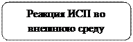 Скругленный прямоугольник: Реакция ИСП во внешнюю среду