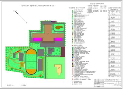 План территории школы