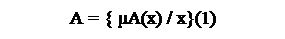 Надпись: А = { ?A(x) / x}(1)
