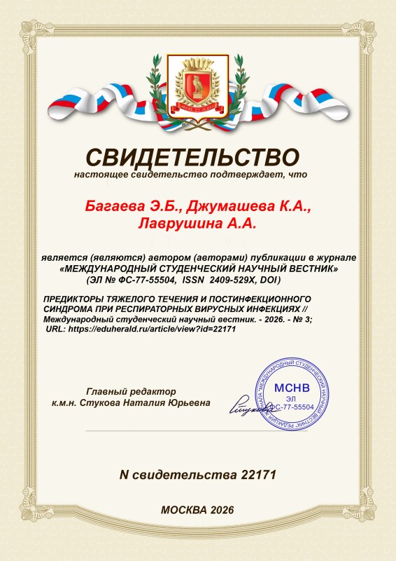 Свидетельство о публикации