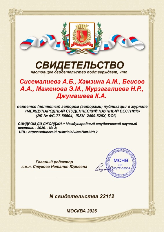 Свидетельство о публикации